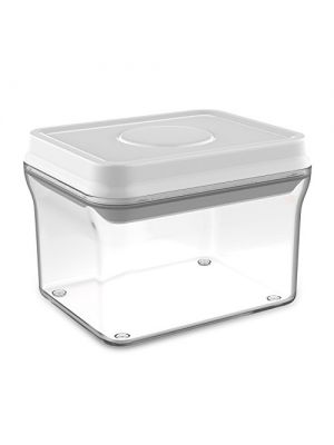 Nuovoware 0.88 Quart Rectangle Pop Container / Airtight Food Storage Container with Pop-up Button, Crystal Clear